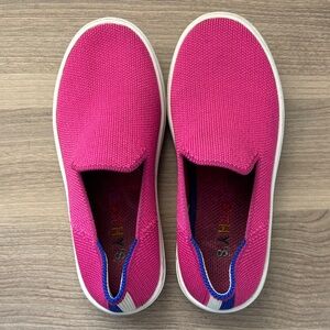 Rothy's Pink and Blue Kids Slip-On Sneakers